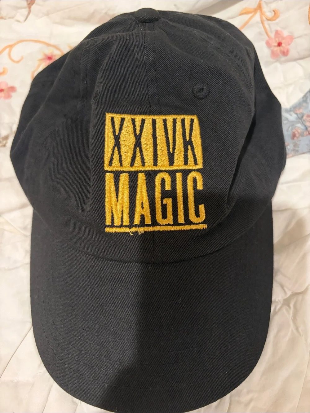 Bruno Mars 24K Magic Concert Tour Merchandise Black Gold Embroidered Cap